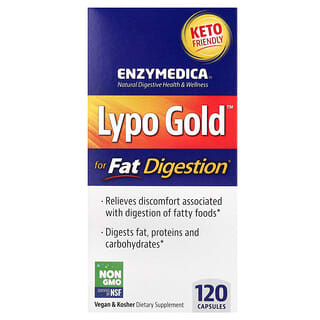 Enzymedica, Lypo Gold, Pour la digestion des graisses, 120 capsules