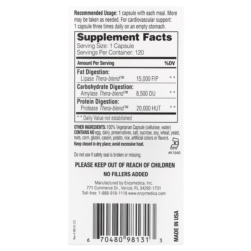 Lypo Gold, For Fat Digestion, 120 Capsules