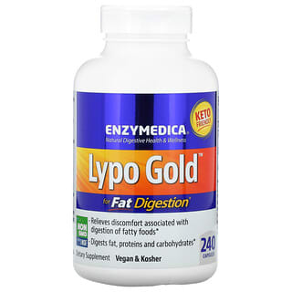 Enzymedica, Lypo Gold, препарат для переваривания жиров, 240 капсул