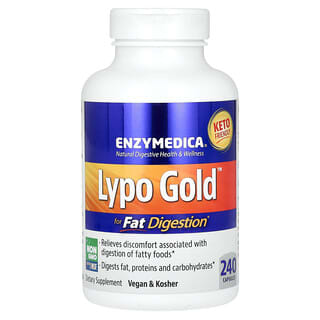 Enzymedica, Lypo Gold, Suplemento para la digestión de grasas, 240 cápsulas