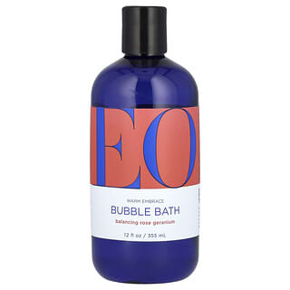 EO Products, Baño de burbujas Warm Embrace, Rosa y geranio equilibrantes, 355 ml (12 oz. líq.)