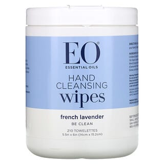 EO Products, Hand Cleansing Wipes, French Lavender, 210 Towelettes