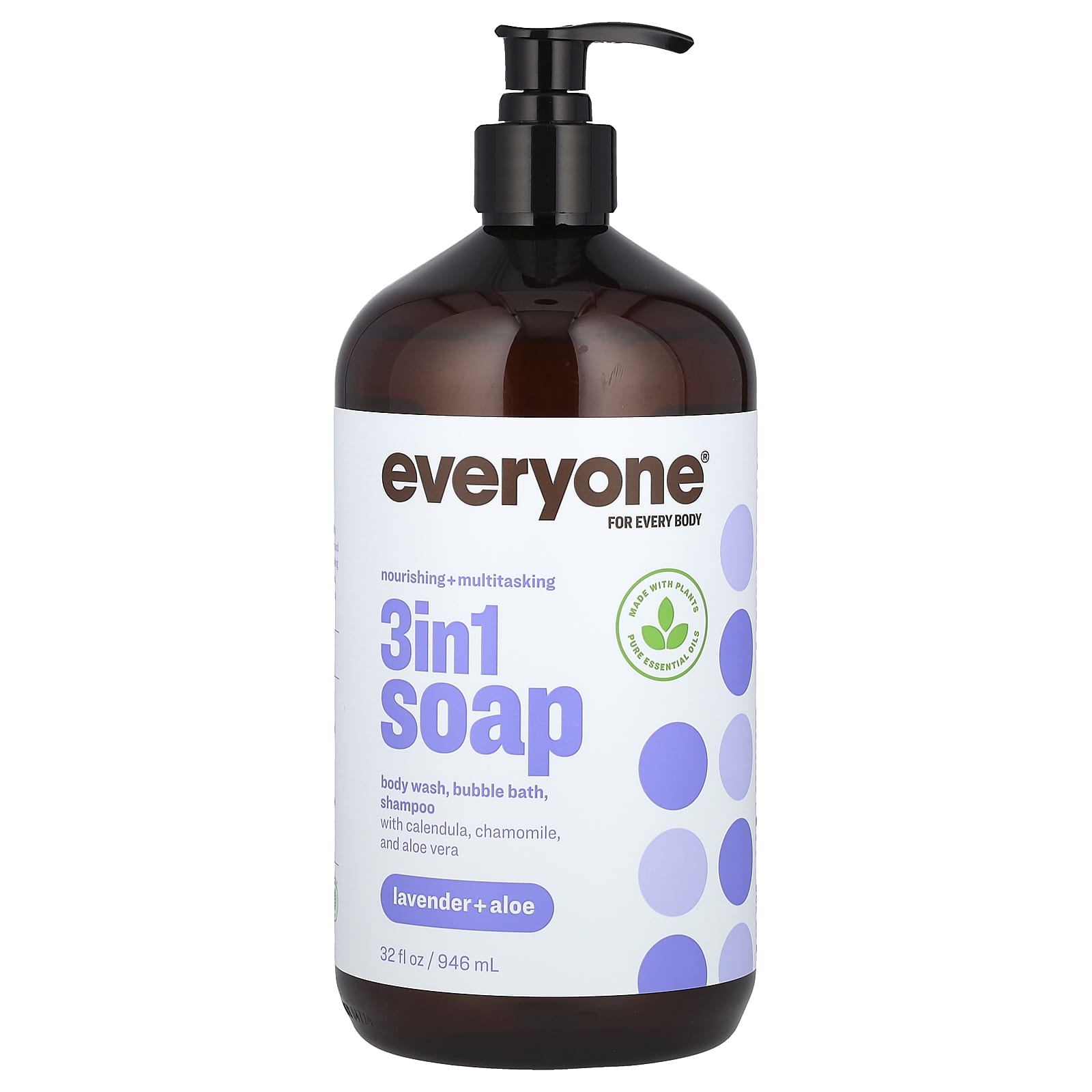 3 in 1 Soap, Lavender + Aloe, 32 fl oz (946 ml)