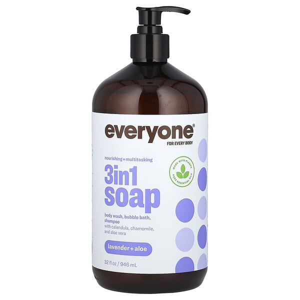Everyone, 3 in 1 비누, 라벤더 + 알로에, 946ml(32fl oz)