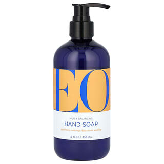 EO Products, Sabonete para as Mãos, Flor de Laranja e Baunilha Revigorantes, 355 ml (12 fl oz)
