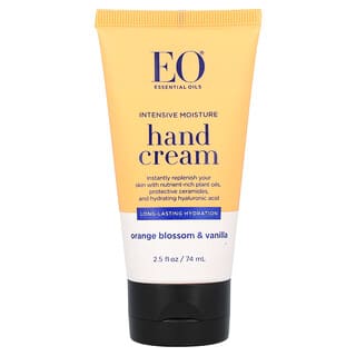 EO Products, Crème pour les mains, Hydratation intense, Fleur d'oranger et vanille, 74 ml