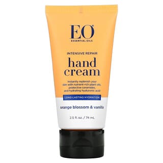 EO Products, インテンシブリペアハンドクリーム、オレンジブロッサム＆バニラ、74ml（2.5液量オンス）