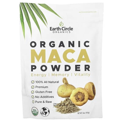 Earth Circle Organics, Raw Organic Maca Powder, 16 oz (454 g)