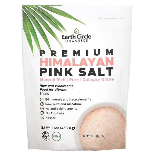Earth Circle Organics, Premium Himalayan Pink Salt, 16 oz (453.4 g)