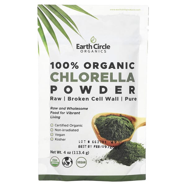 100% Organic Chlorella Powder, 4 oz (113.4 g)