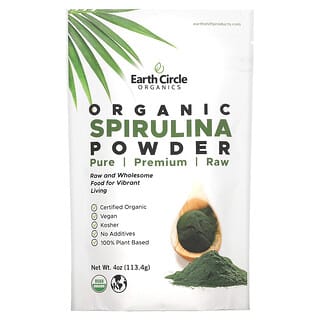 Earth Circle Organics, Poudre de spiruline biologique, 113 g