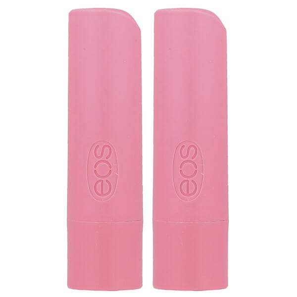 EOS, 유기농 100% 천연 시어버터 립밤, 딸기 소르베, 2팩, 팩당 4g(0.14oz)