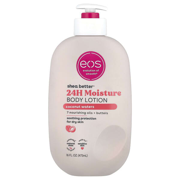 EOS, Shea Better™, 24H 모이스처 바디 로션, 코코넛 워터, 473ml(16fl oz)