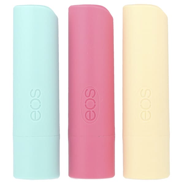 EOS, 100% 천연 유기농 립밤, 버라이어티 팩, 립밤 3개, 각 4g(0.14oz)