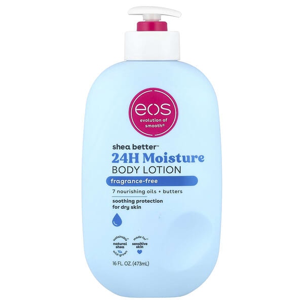 EOS, Shea Better™ 24H 모이스처 바디 로션, 향료 무함유, 473ml(16fl oz)