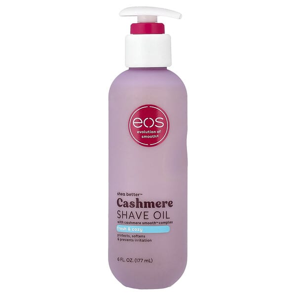 EOS, Shea Better™, 캐시미어 셰이브 오일, 프레시 & 코지, 177ml(6fl oz)