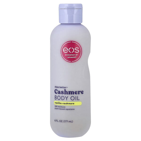 EOS, Shea Butter™ 캐시미어 바디 오일, 바닐라 캐시미어, 177ml(6fl oz)