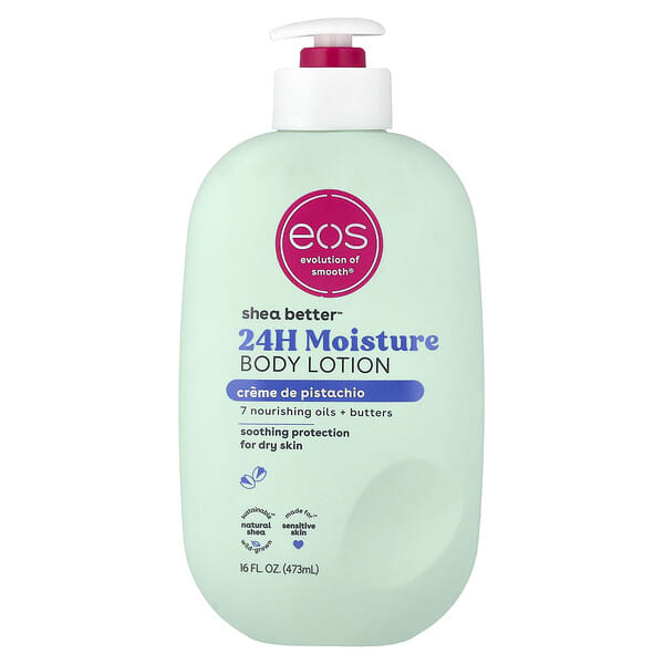 EOS, Shea Better™, 24H Moisture Body Lotion, Creme De Pistachio, 16 fl oz (473 ml)