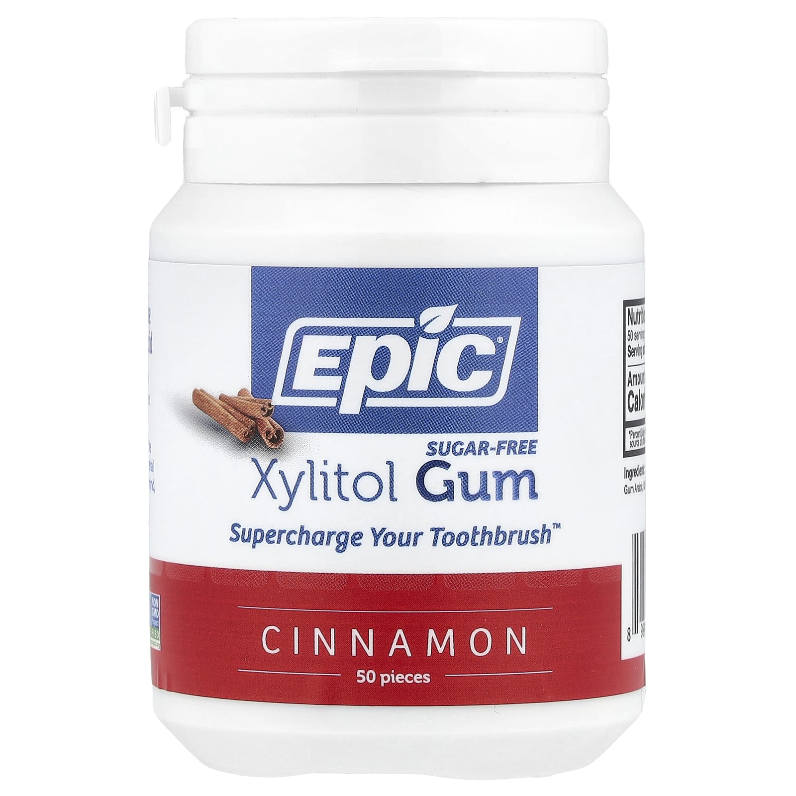 Xylitol Gum, Cinnamon, 50 Pieces