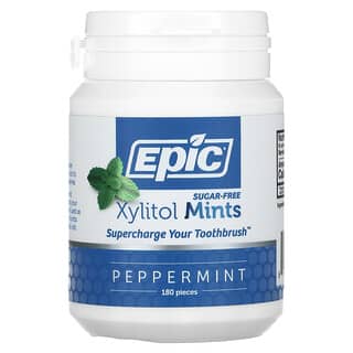 Epic Dental, Xylitol Mints, Peppermint, Sugar-Free, 180 Pieces