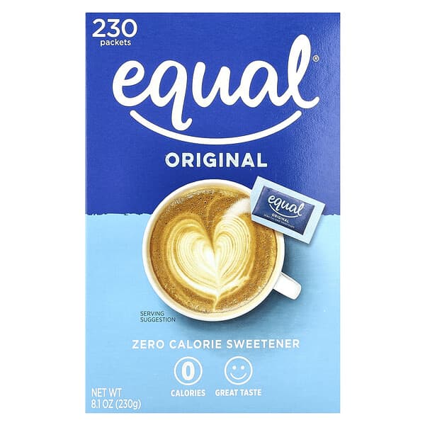 Equal, 제로 칼로리 감미료, 오리지널, 230팩, 230g(8.1oz)