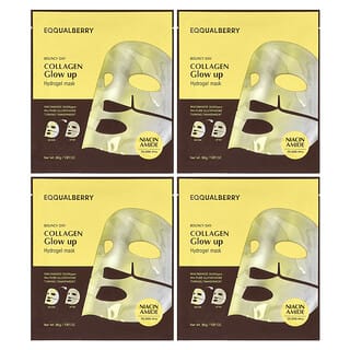 EQQUALBERRY, Collagen Glow Up Hydrogel Beauty Mask , 4 Masks, 1.01 oz (30 g) Each