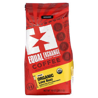 Equal Exchange, Organic Coffee, Love Buzz, Ground, Full City & French Roasts, 10 oz (283.5 g)
