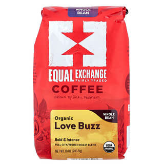 Equal Exchange, Organic Coffee, Love Buzz, French Roast Blend, Whole Bean, 10 oz (283.5 g)
