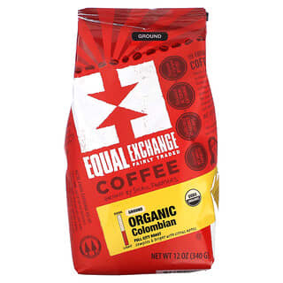 Equal Exchange, オーガニックコーヒー、コロンビアン、挽き豆、フルシティロースト、340g（12オンス）