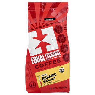 إيكوال إكسشينج‏, قهوة عضوية ، إثيوبية ، تحميص كامل المدينة ، مطحونة ، 12 أونصة (340 جم)