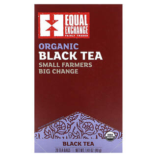 Equal Exchange‏, תה שחור אורגני, 20 שקיקי תה, 40 גרם (1.41 אונקיות)
