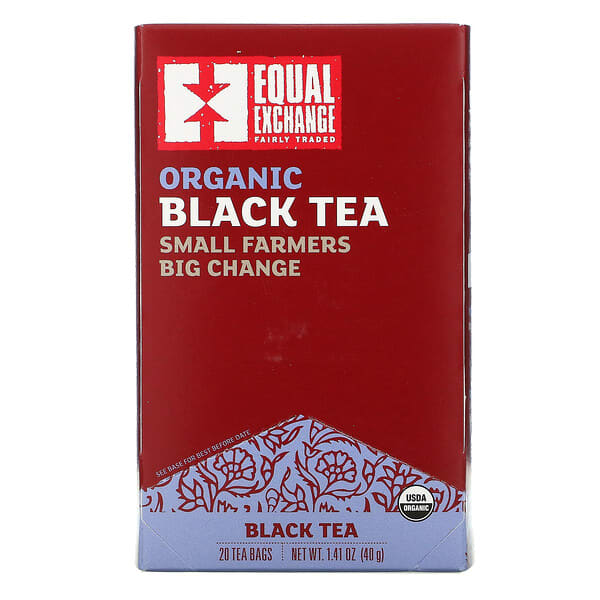 Equal Exchange, Organic Black Tea, 20 Tea Bags, 1.41 oz (40 g)