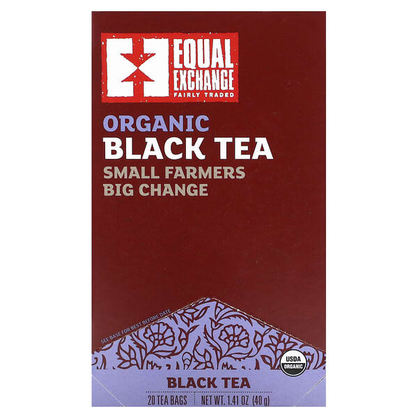 Equal Exchange, 有機紅茶，20 茶包，1.41 盎司（40 克）