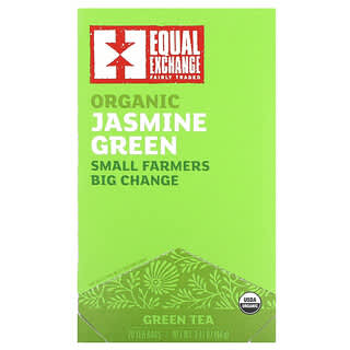 Equal Exchange, Organic Jasmine Green, Green Tea, 20 Tea Bags, 1.41 oz (40 g)