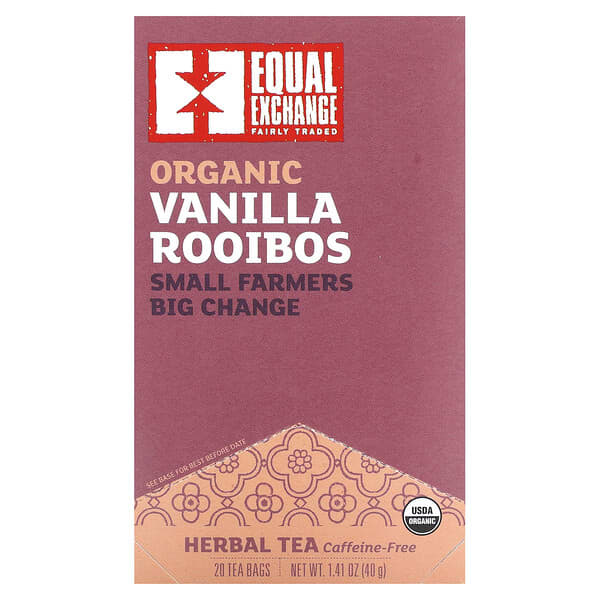 Equal Exchange, Organic Vanilla Rooibos, Herbal Tea, CaffeineFree, 20