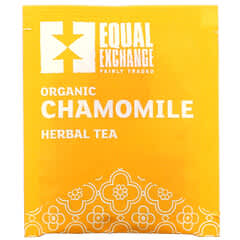 Equal Exchange, Té de hierbas de manzanilla orgánica, Sin cafeína, 20 bolsitas de té, 24 g (0,85 oz)