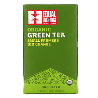 Equal Exchange, Thé vert biologique, 20 sachets de thé, 40 g