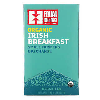 Equal Exchange, إفطار أيرلندي عضوي ، شاي أسود ، 20 كيس شاي ، 1.41 أونصة (40 جم)