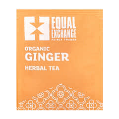 Equal Exchange, Gingembre biologique, Tisane, Sans caféine, 20 sachets de thé, 30 g