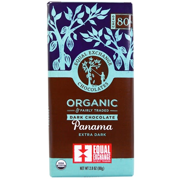 Equal Exchange, Organic, Dark Chocolate, Panama Extra Dark, 80% Cacao ...