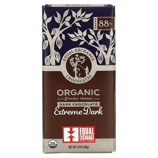 Equal Exchange, органический темный шоколад, экстрачерный, 88% какао, 80 г (2,8 унции)