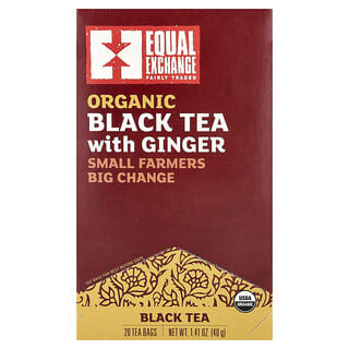 Equal Exchange, Organic Black Tea with Ginger, 20 Tea Bags, 1.41 oz (40 g)