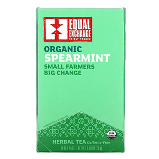 Equal Exchange, Органический травяной чай с мятой, без кофеина, 20 чайных пакетиков, 28 г (0,99 унции)