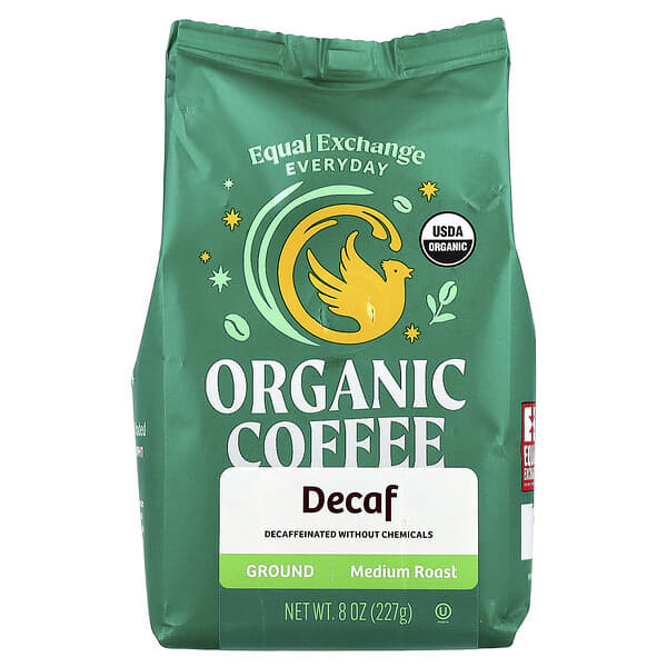 Equal Exchange, Organic Coffee, Ground, Medium Roast, Decaf , 8 oz (227 g)