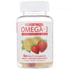Omega-3, Fruit Gummies for Adults, Orange, Lemon, Strawberry, 60 Fruit Gummies