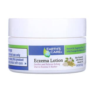 Earth's Care, Loción para el eczema con aloe y aceite de almendras, 12 g (0,42 oz)