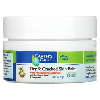 Earth's Care‏, Dry & Cracked Skin Balm, 0.21 oz (6 g)