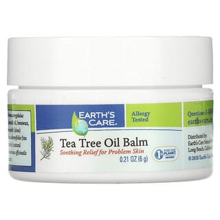 Earth's Care‏, משחה להרגעת העור עם שמן שמן עץ התה, 3.4 גרם (0.12 אונקיות)