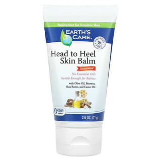 Earth's Care, Head to Heel Skin Balm, Non parfumé, 71 g