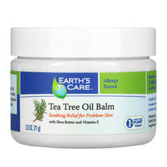 Earth's Care, Baume à l'huile essentielle de tea tree, Au beurre de karité et à la vitamine E, 71 g